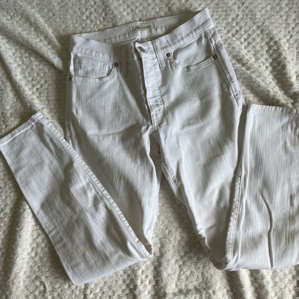 Madewell Women's Skinny Leg White Jeans